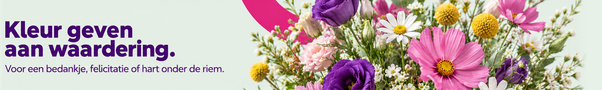 banner Zijden Boeket Bloemen