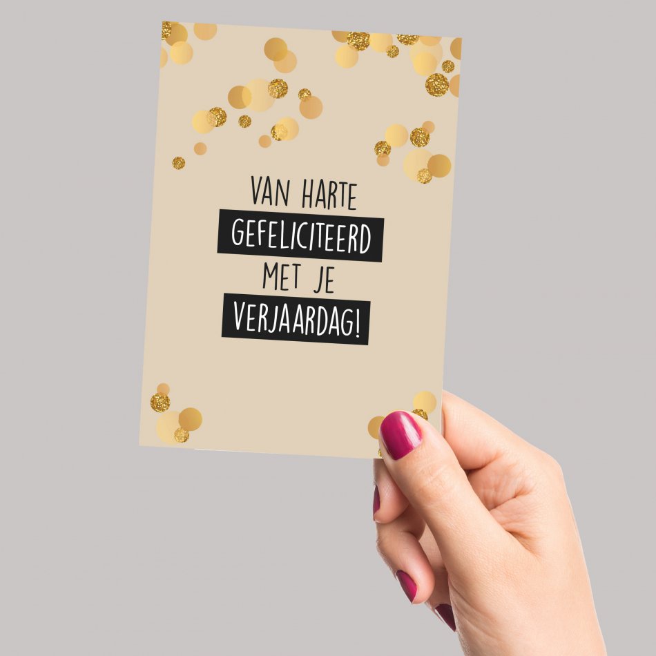 Verjaardag Confetti Gold