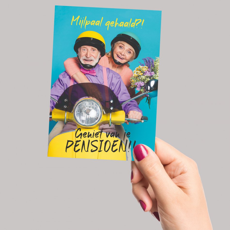 Pensioen Scooter Mijlpaal Gehaald