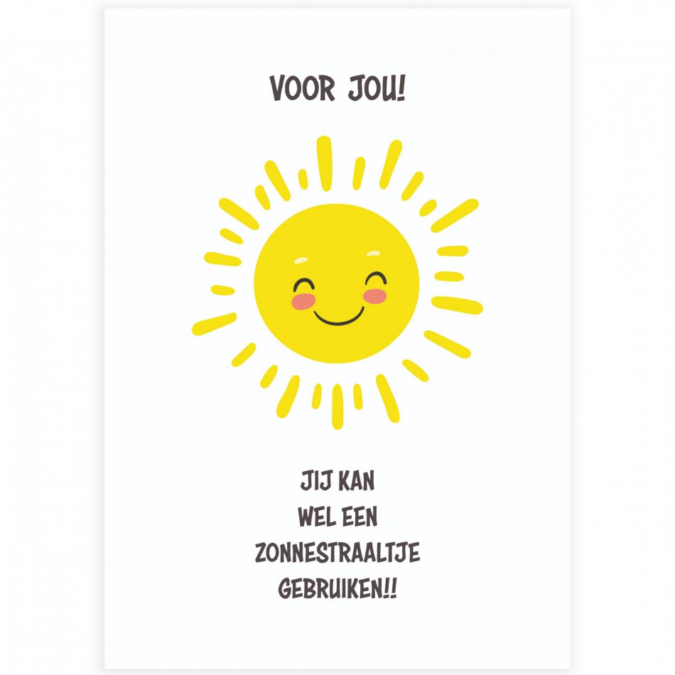 Beterschap Jij kan wel een zonnestraaltje gebruiken