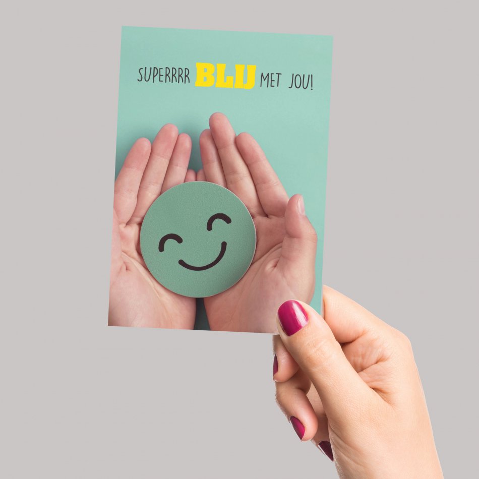 Compliment Super blij met jou smiley groen