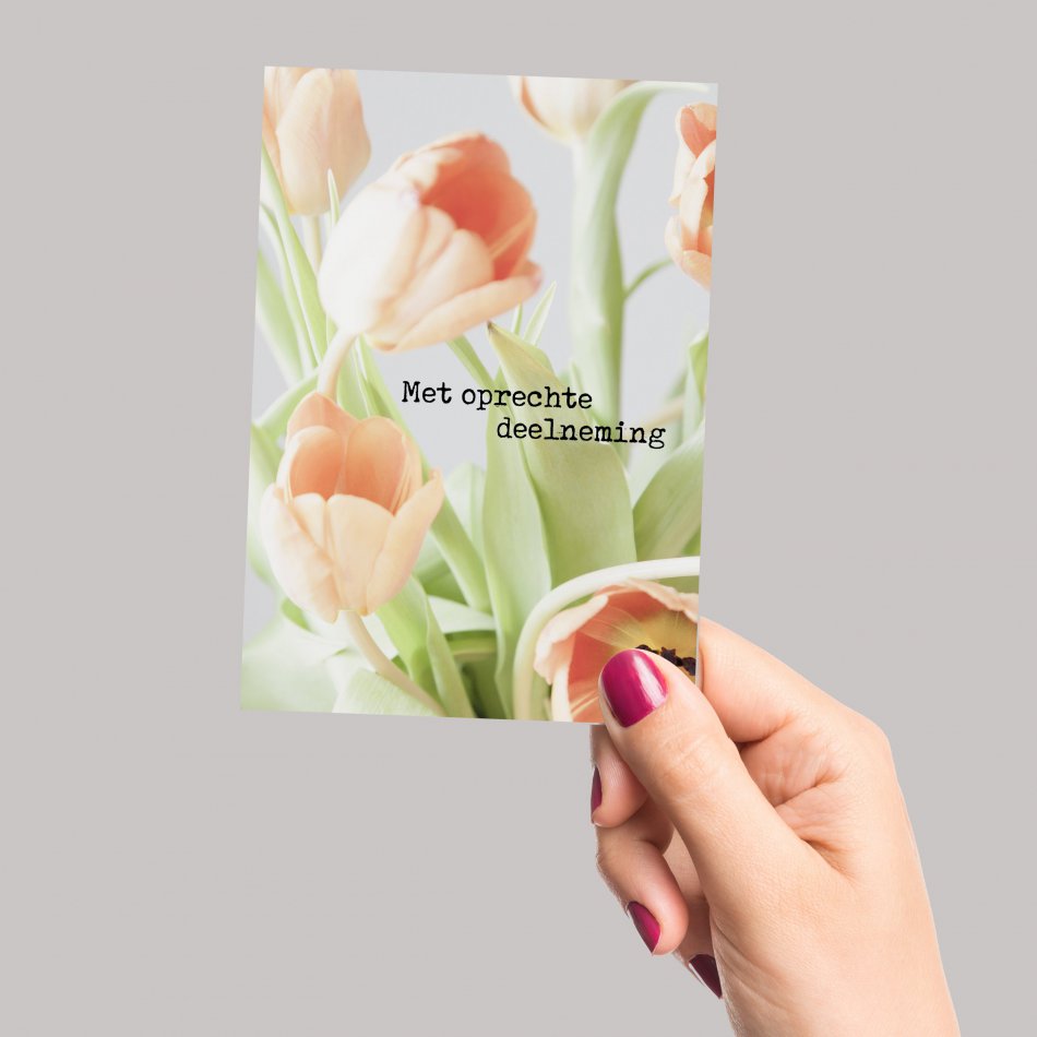 Kaart Condoleance Tulips