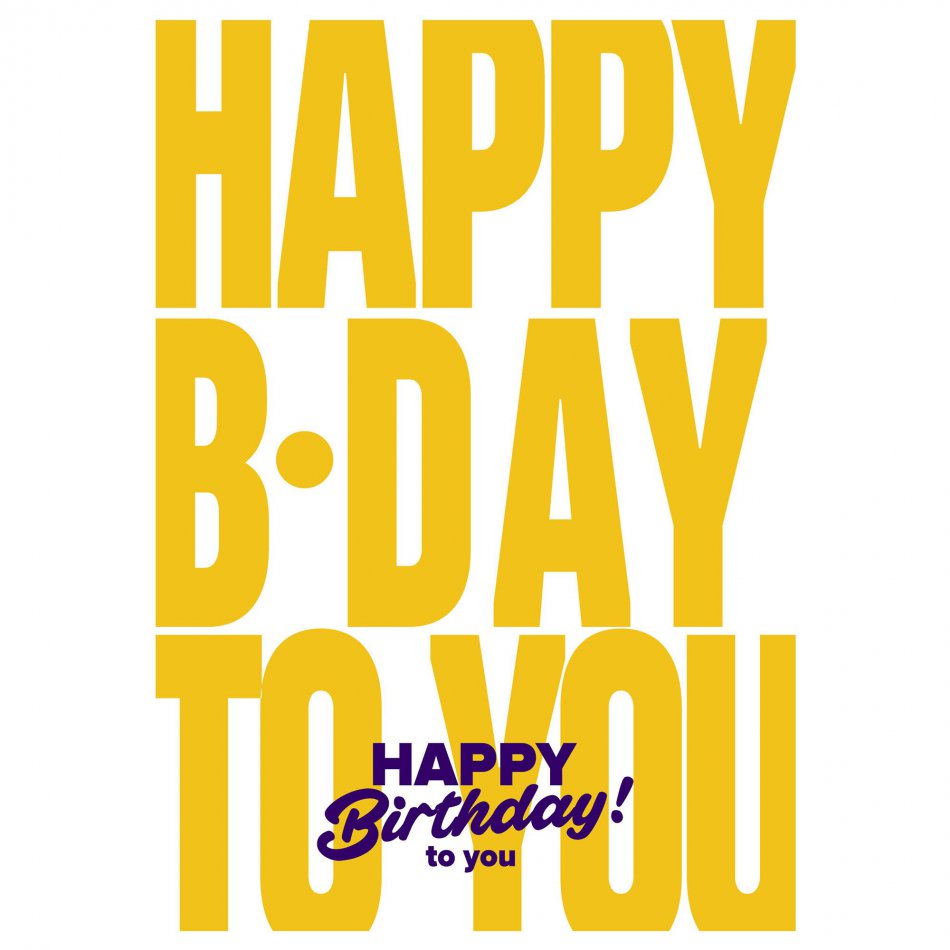 Verjaardag Happy Birthday Yellow