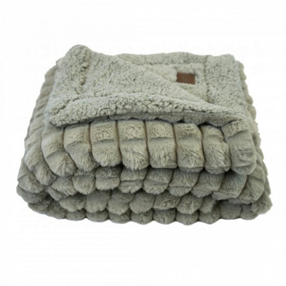 Fleeceplaid Vacht Piramide Taupe